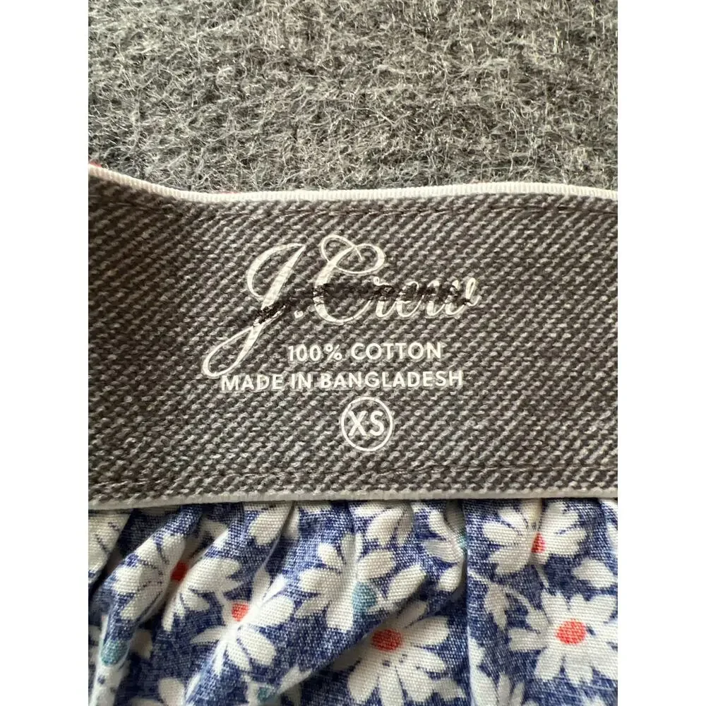 J.Crew Navy Daisy Print Boxer Shorts XS NWOT